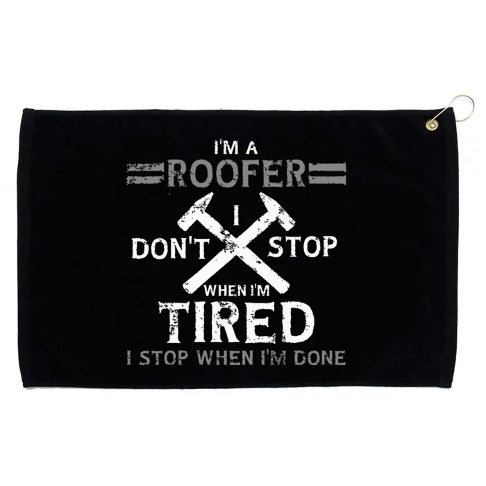 Roofing Roofer Grommeted Golf Towel