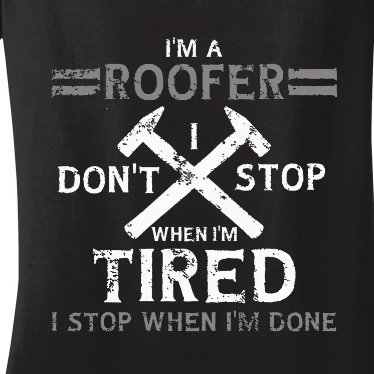 Roofing Roofer Women's V-Neck T-Shirt