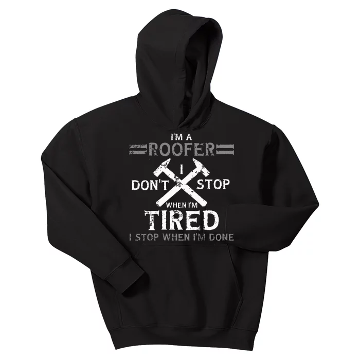 Roofing Roofer Kids Hoodie