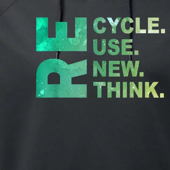 Recycle Reuse Renew Rethink Trending Earth Day Environmental Activism Performance Fleece Hoodie