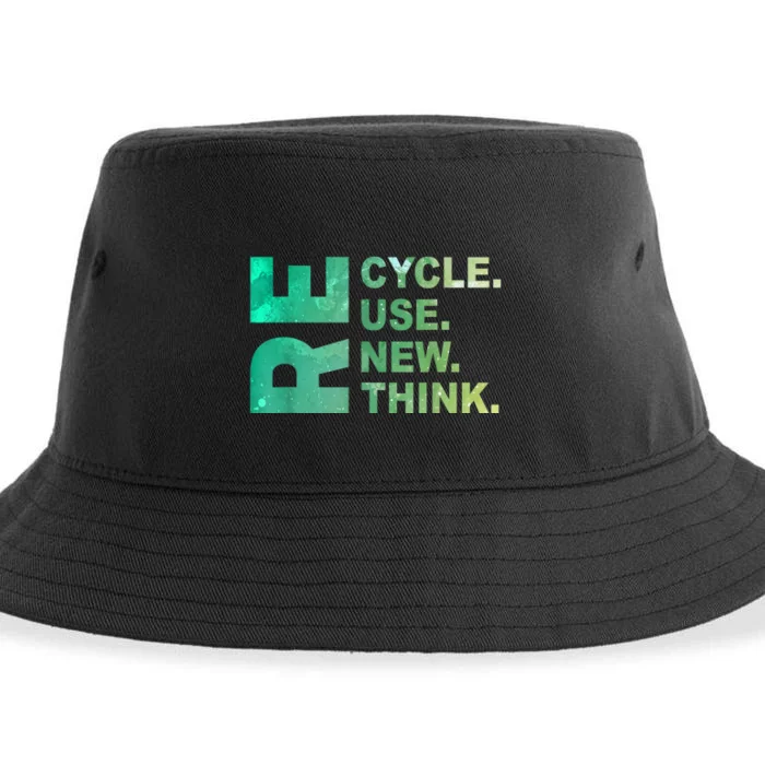 Recycle Reuse Renew Rethink Trending Earth Day Environmental Activism Sustainable Bucket Hat