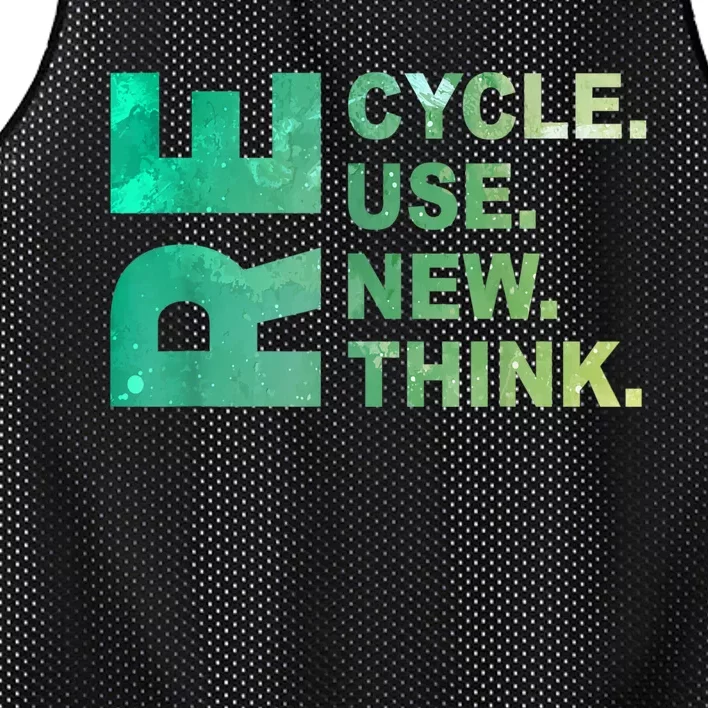 Recycle Reuse Renew Rethink Trending Earth Day Environmental Activism Mesh Reversible Basketball Jersey Tank