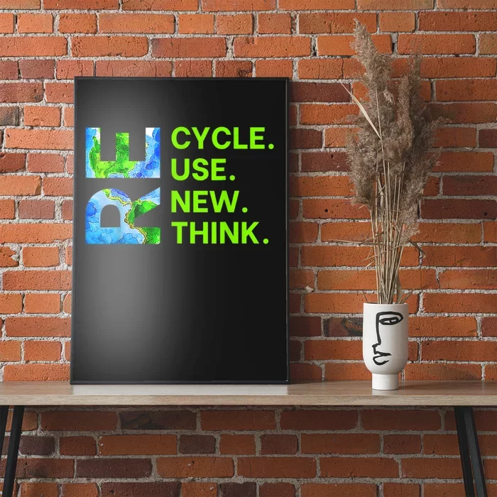 Recycle Reuse Renew Rethink Trending Earth Day Environmental Activism Poster