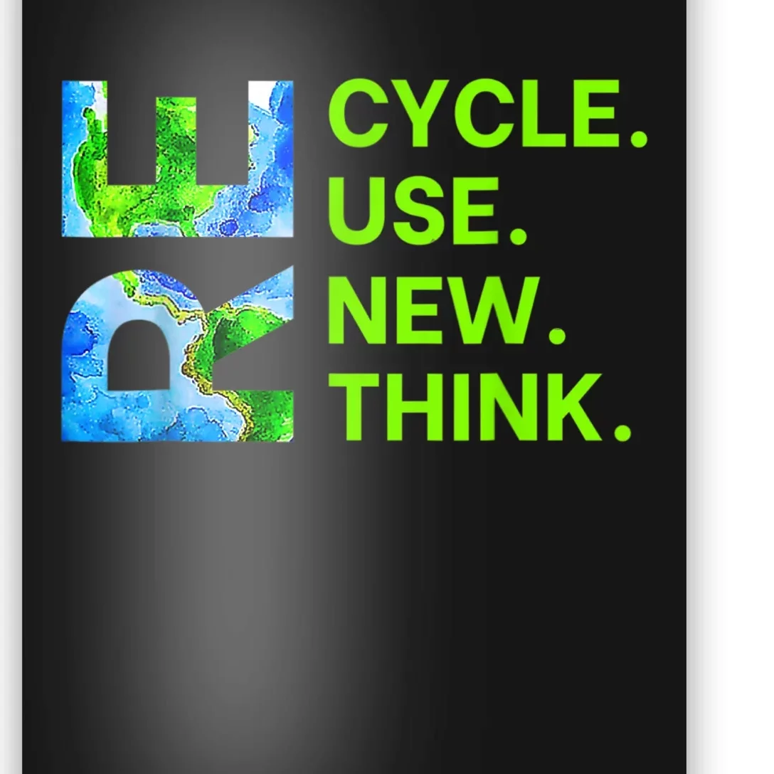 Recycle Reuse Renew Rethink Trending Earth Day Environmental Activism Poster