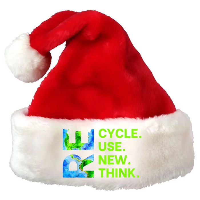 Recycle Reuse Renew Rethink Trending Earth Day Environmental Activism Premium Christmas Santa Hat