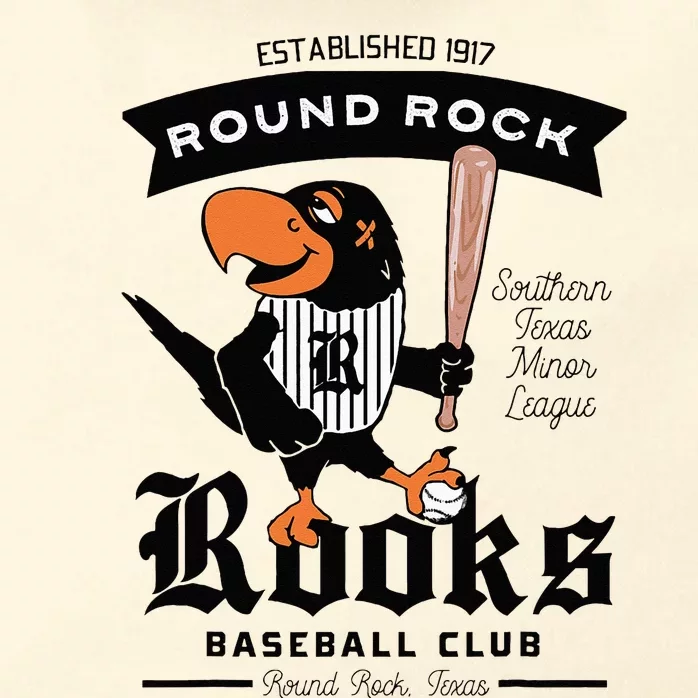 Round Rock Rooks Minor League Retro Baseball Team Zip Tote Bag