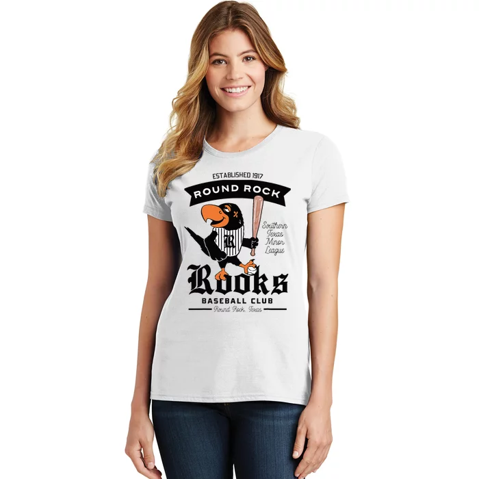 Round Rock Rooks Minor League Retro Baseball Team Women's T-Shirt