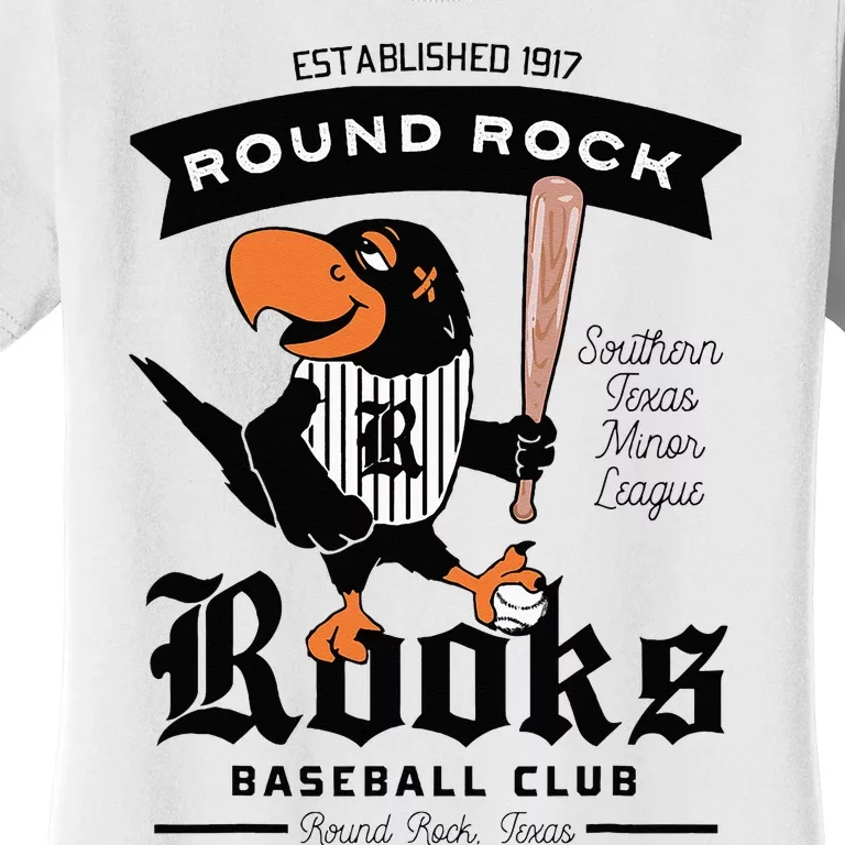 Round Rock Rooks Minor League Retro Baseball Team Women's T-Shirt