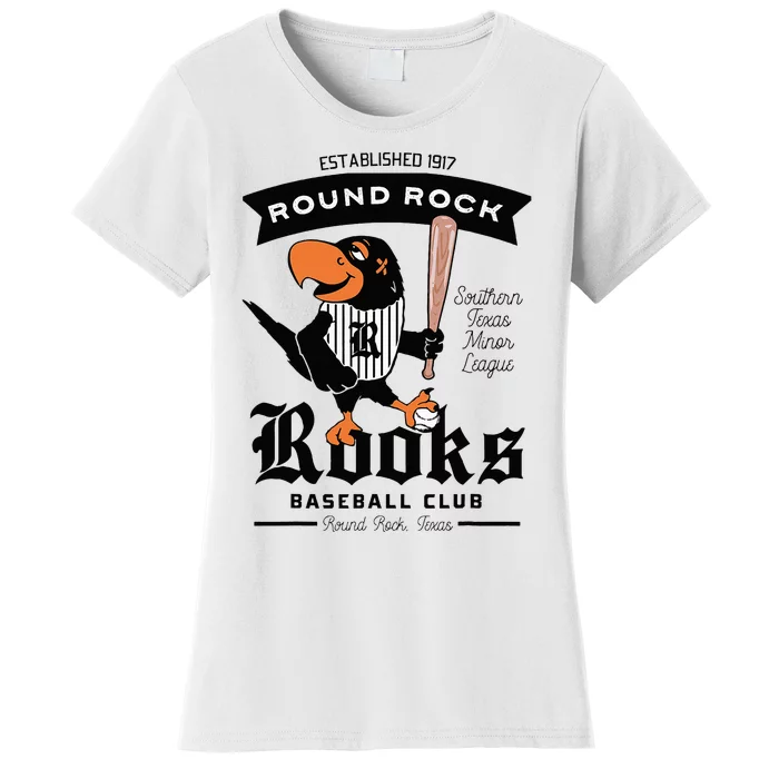 Round Rock Rooks Minor League Retro Baseball Team Women's T-Shirt