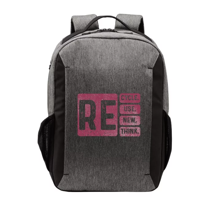 Recycle Reuse Renew Rethink Earth Day Environmental Activism Cute Vector Backpack