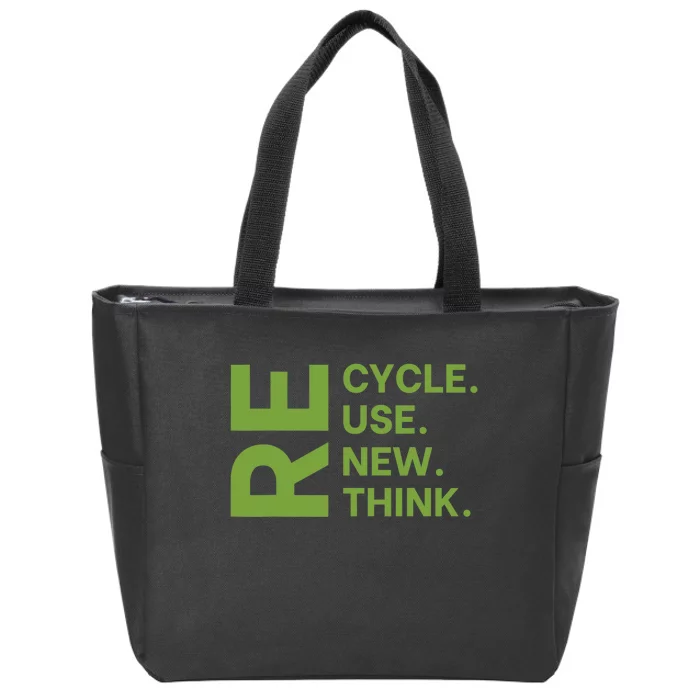 Recycle Reuse Renew Rethink Crisis Environmental Activism Zip Tote Bag