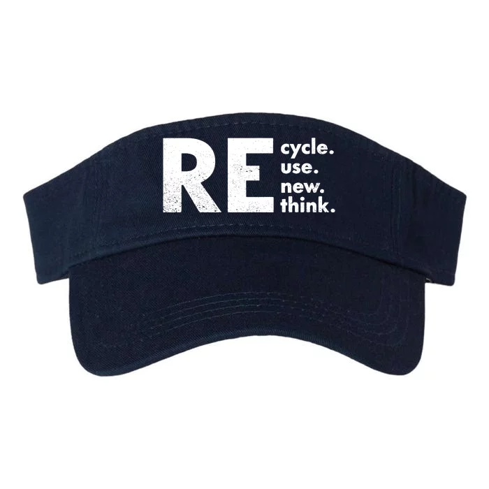 Recycle Reuse Renew Rethink Crisis Environmental Activism Valucap Bio-Washed Visor