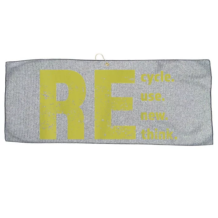 Recycle Reuse Renew Rethink Trending Earth Day Environmental Activism Large Microfiber Waffle Golf Towel