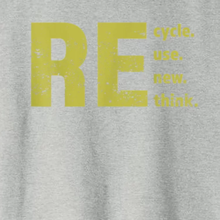 Recycle Reuse Renew Rethink Trending Earth Day Environmental Activism Women's Crop Top Tee