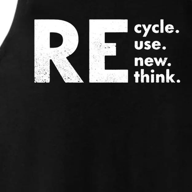 Recycle Reuse Renew Rethink Crisis Environmental Activism Ladies Tri-Blend Wicking Tank