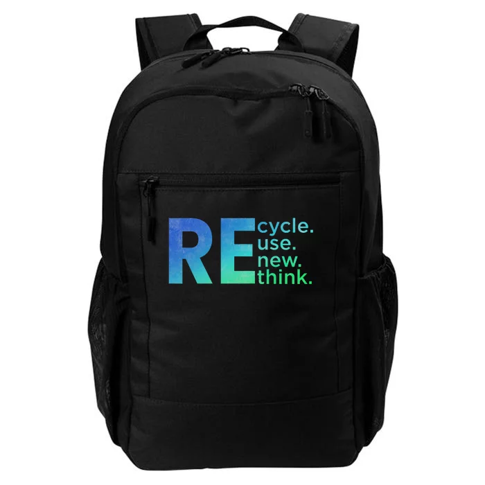 Recycle Reuse Renew Rethink Crisis Environmental Activism Daily Commute Backpack