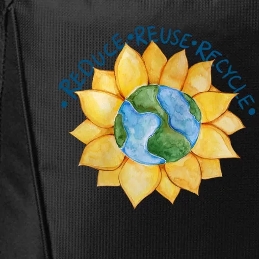 Reduce Reuse Recycle Earth Day Gift City Backpack