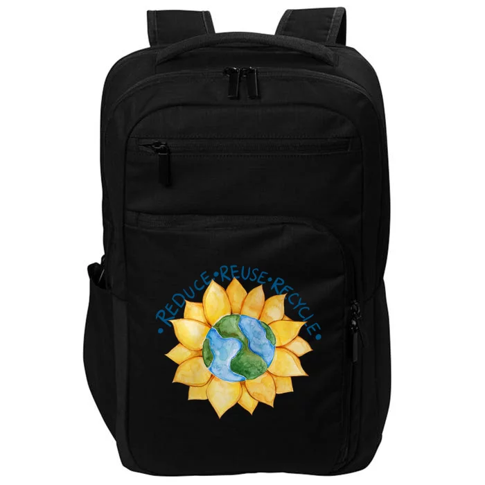 Reduce Reuse Recycle Earth Day Gift Impact Tech Backpack