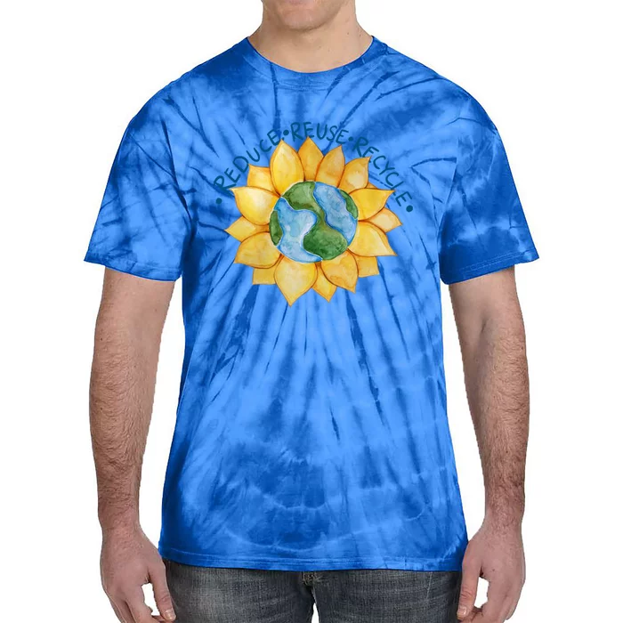 Reduce Reuse Recycle Earth Day Gift Tie-Dye T-Shirt