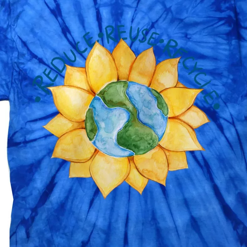 Reduce Reuse Recycle Earth Day Gift Tie-Dye T-Shirt