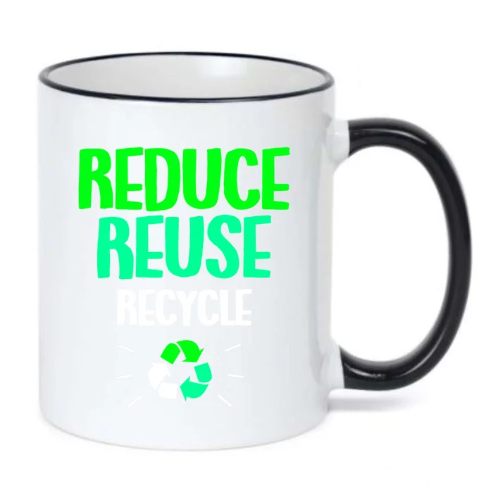 Reduce Reuse Recycle Earth Day Gift Black Color Changing Mug