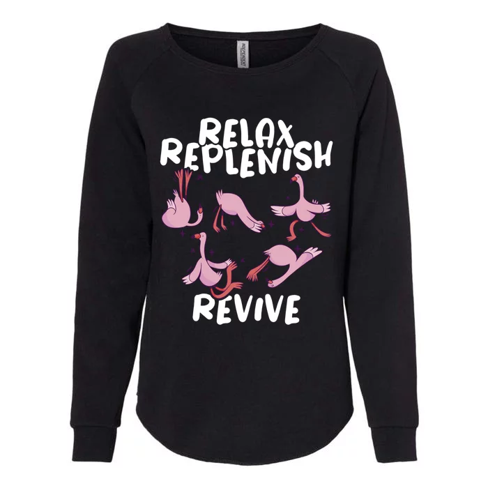 Relax Replenish Revive Yoga Instructor Meditation Yoga Great Gift Womens California Wash Sweatshirt