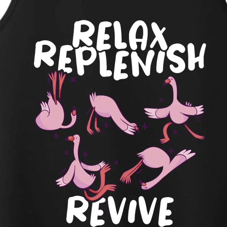 Relax Replenish Revive Yoga Instructor Meditation Yoga Great Gift Performance Tank