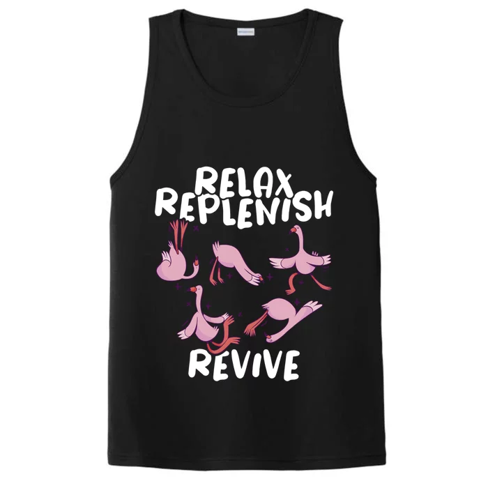 Relax Replenish Revive Yoga Instructor Meditation Yoga Great Gift Performance Tank