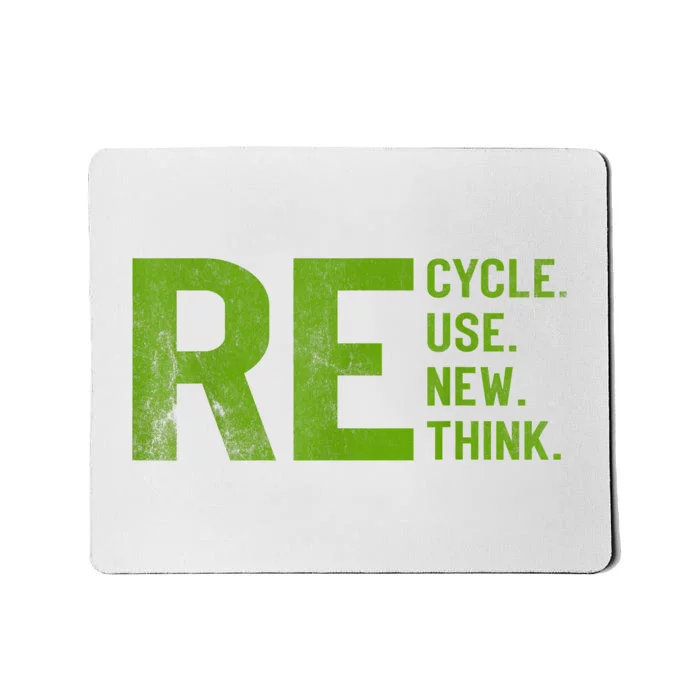 Recycle Reuse Renew Rethink Earth Day 22 April Crisis Environmental Activism Mousepad