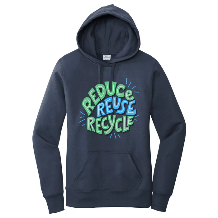 Reduce Reuse Recycle Green Design Gift Women's Pullover Hoodie