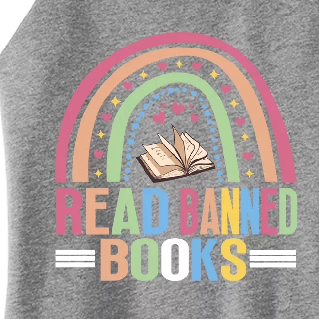 Rainbow Readers Reading Book Reading Nerd Funny Gift Women’s Perfect Tri Rocker Tank