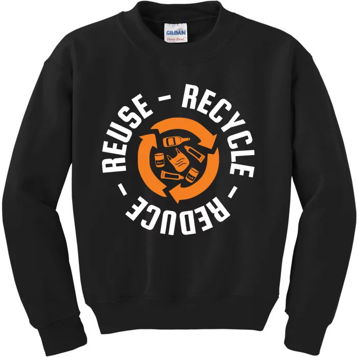 Recycle Reduce Reuse Kids Sweatshirt