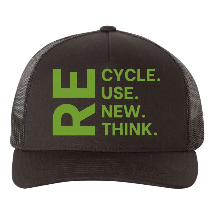 Recycle Reuse Renew Rethink Earth Day Environmental Activism Yupoong Adult 5-Panel Trucker Hat