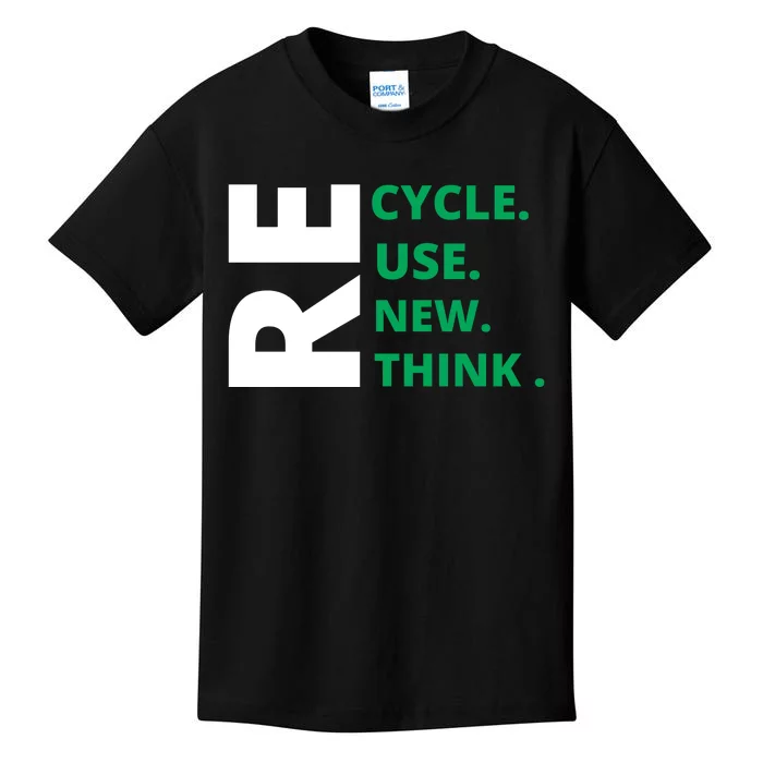 Recycle Reuse Renew Rethink Crisis Environmental Activism Earth Day Kids T-Shirt