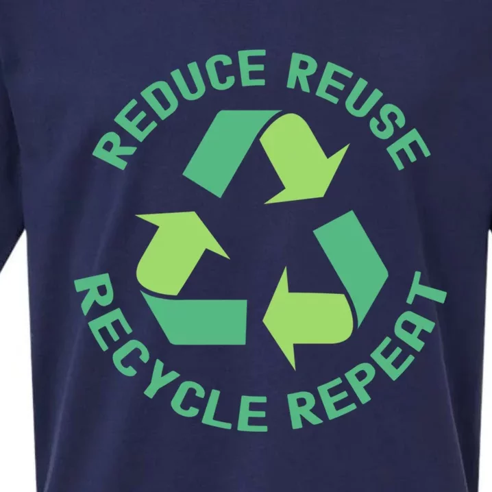 Reduce Reuse Recycle Repeat Recycling Earth Day Environt Cute Gift Sueded Cloud Jersey T-Shirt