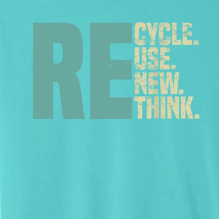 Recycle Reuse Renew Rethink, Re Use Earth Day Environmental ChromaSoft Performance T-Shirt