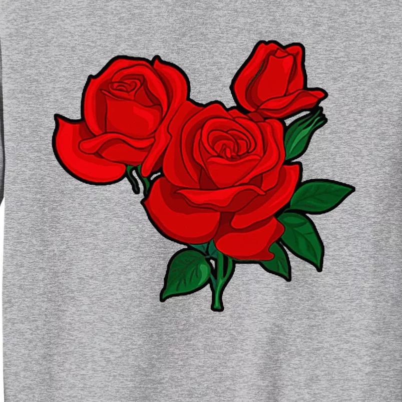 Red Roses Tall Sweatshirt