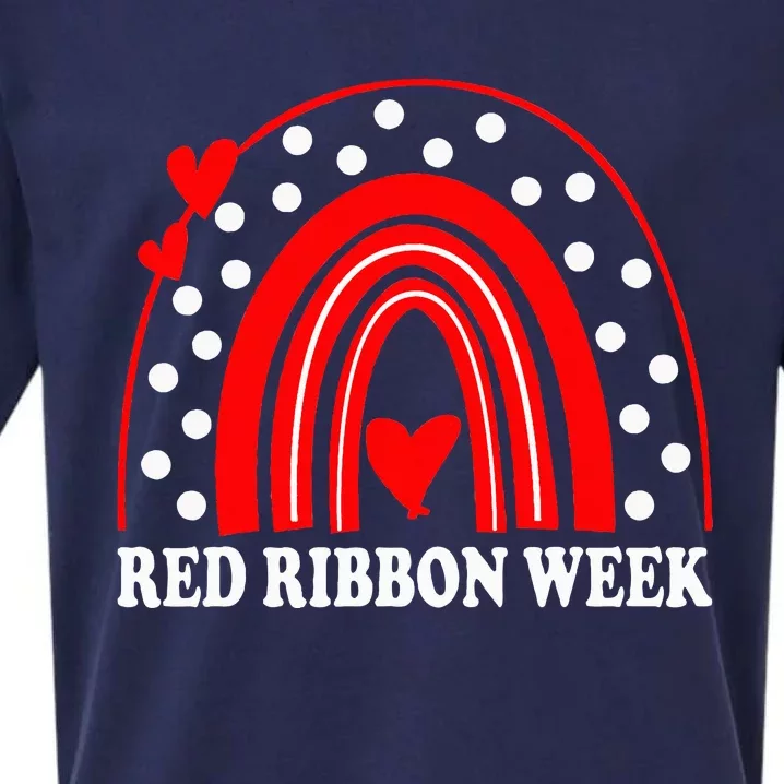 Rainbow Red Ribbon Week Leopard We Wear Red For Awareness Sueded Cloud Jersey T-Shirt