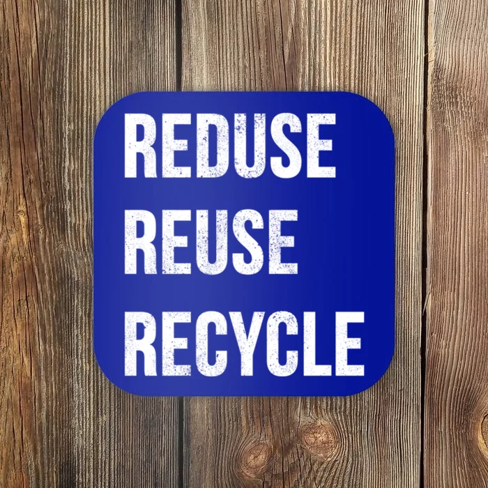 Reduce Reuse Recycle Vintage Recycling Saying Gift Coaster