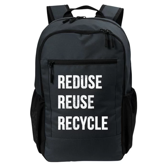 Reduce Reuse Recycle Vintage Recycling Saying Gift Daily Commute Backpack