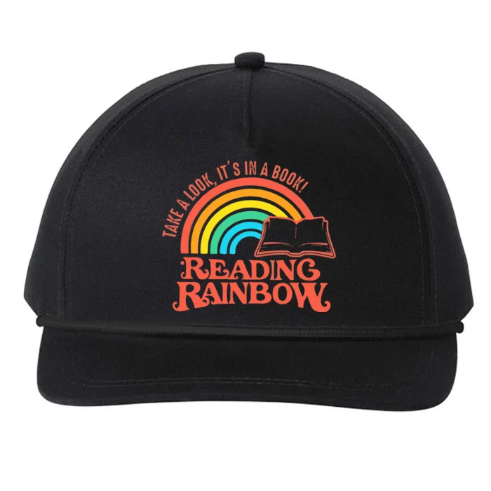 Reading Rainbow Retro Librarian Snapback Five-Panel Rope Hat