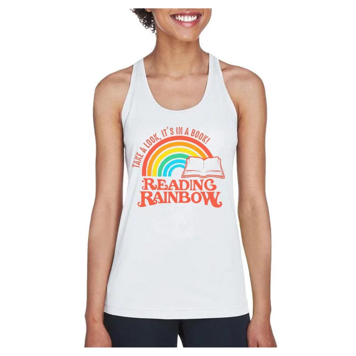 Reading Rainbow Retro Librarian Women's Racerback Tank