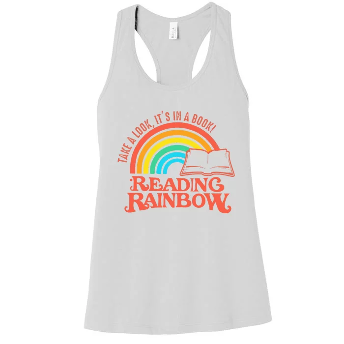 Reading Rainbow Retro Librarian Women's Racerback Tank