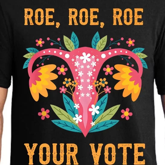 Roe Roe Roe Your Vote Feminist Pajama Set