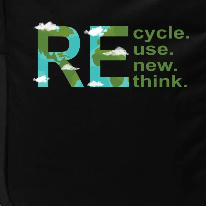 Recycle Reuse Renew Rethink Earth Day Impact Tech Backpack