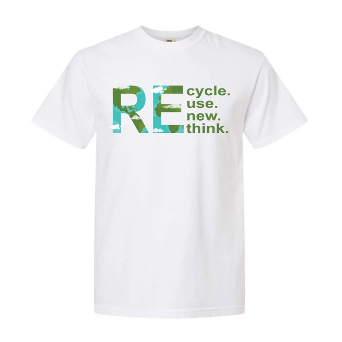 Recycle Reuse Renew Rethink Earth Day Garment-Dyed Heavyweight T-Shirt