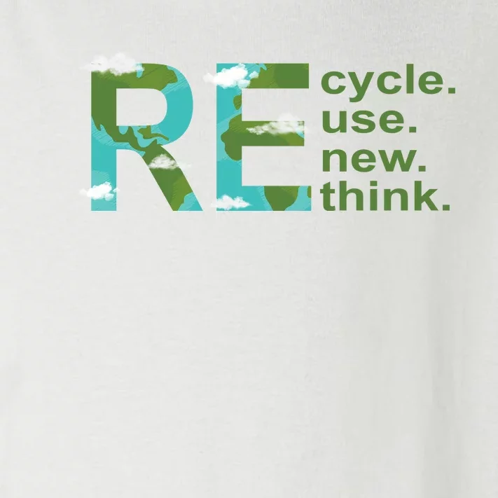 Recycle Reuse Renew Rethink Earth Day Toddler Long Sleeve Shirt