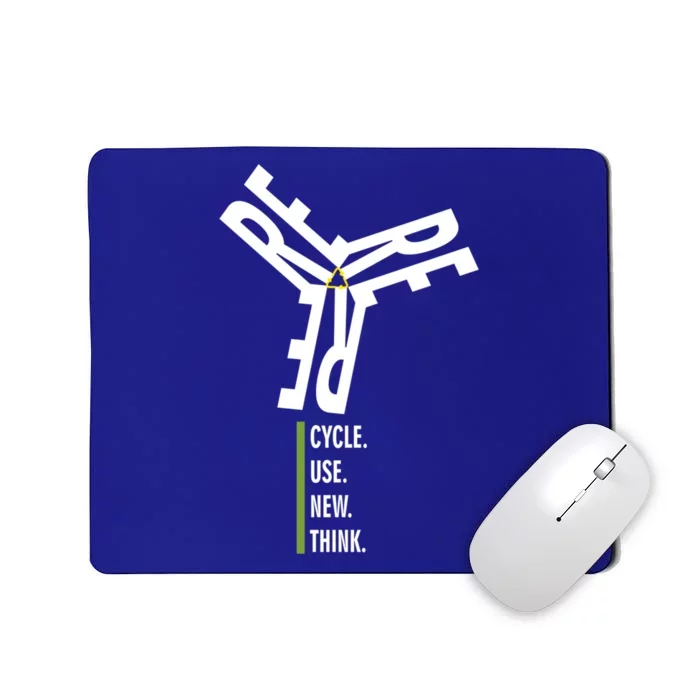 Recycle Reuse Renew Rethink Wind Turbine Wind Enerergy Gift Mousepad