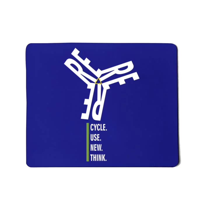 Recycle Reuse Renew Rethink Wind Turbine Wind Enerergy Gift Mousepad