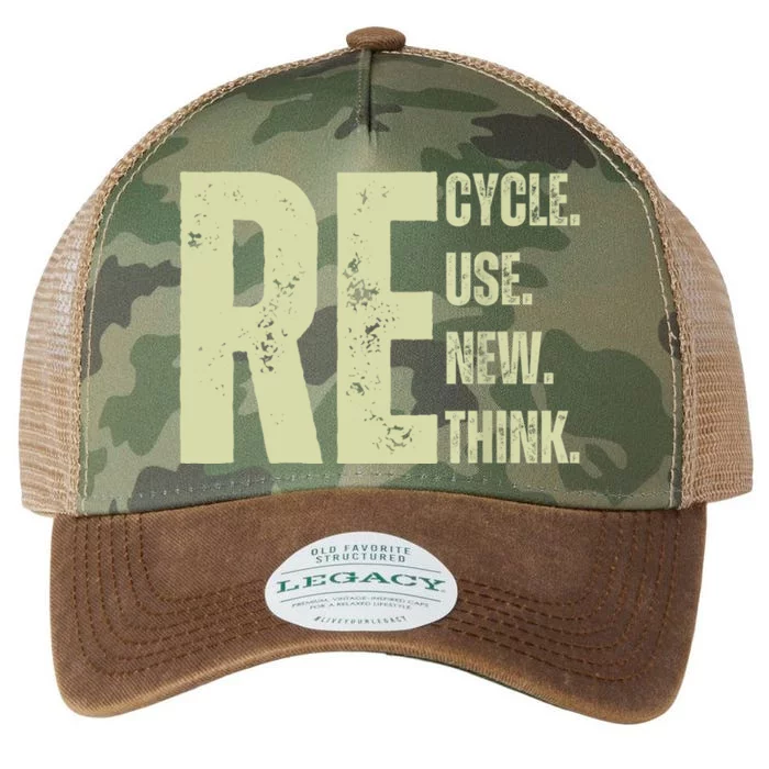 Recycle Reuse Renew Rethink Legacy Tie Dye Trucker Hat